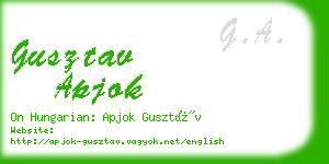 gusztav apjok business card